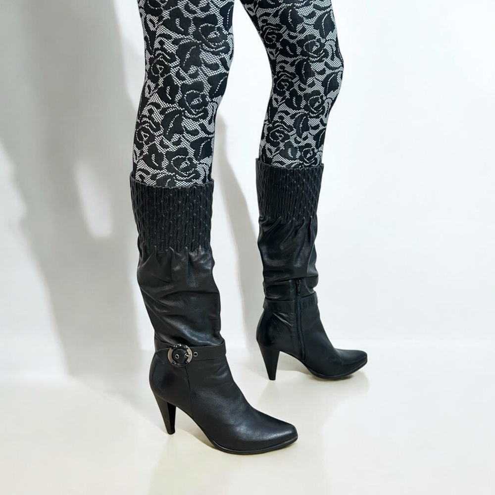 The Mobwife’s Killer Black Leather Knee Boots